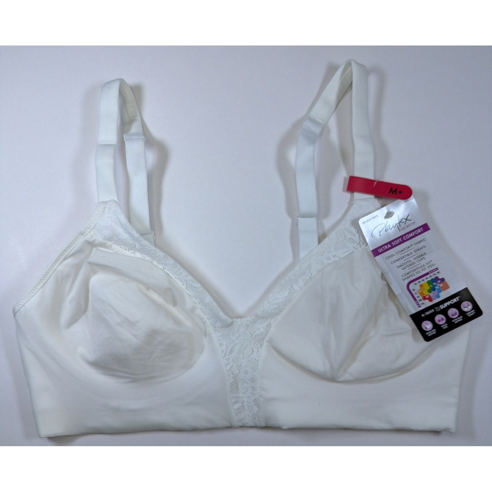 Playtex Secrets Ultra Soft Comfort Convertible Wirefree 4832 White M+ DD/DDDNEW
